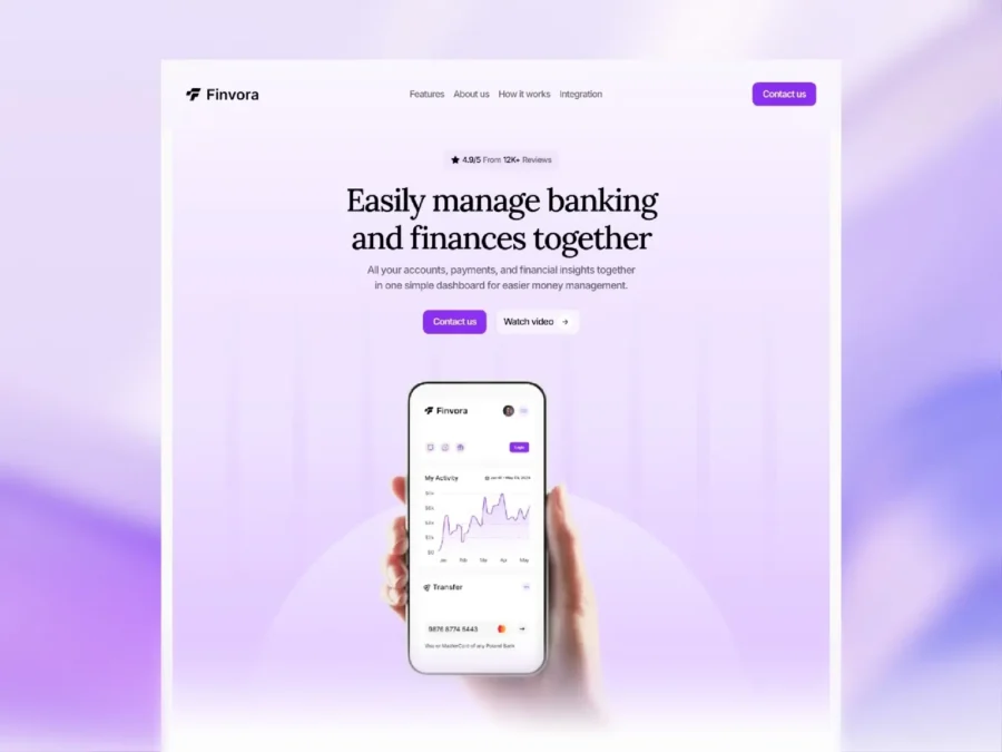 Finvora — Finance SaaS Framer Template — Mudasir Hussain Framer Template