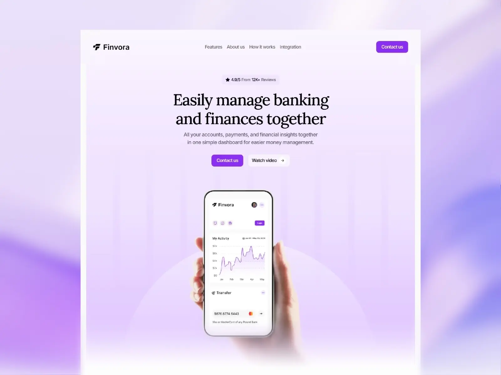 Finvora — Finance SaaS Framer Template — Mudasir Hussain Framer Template