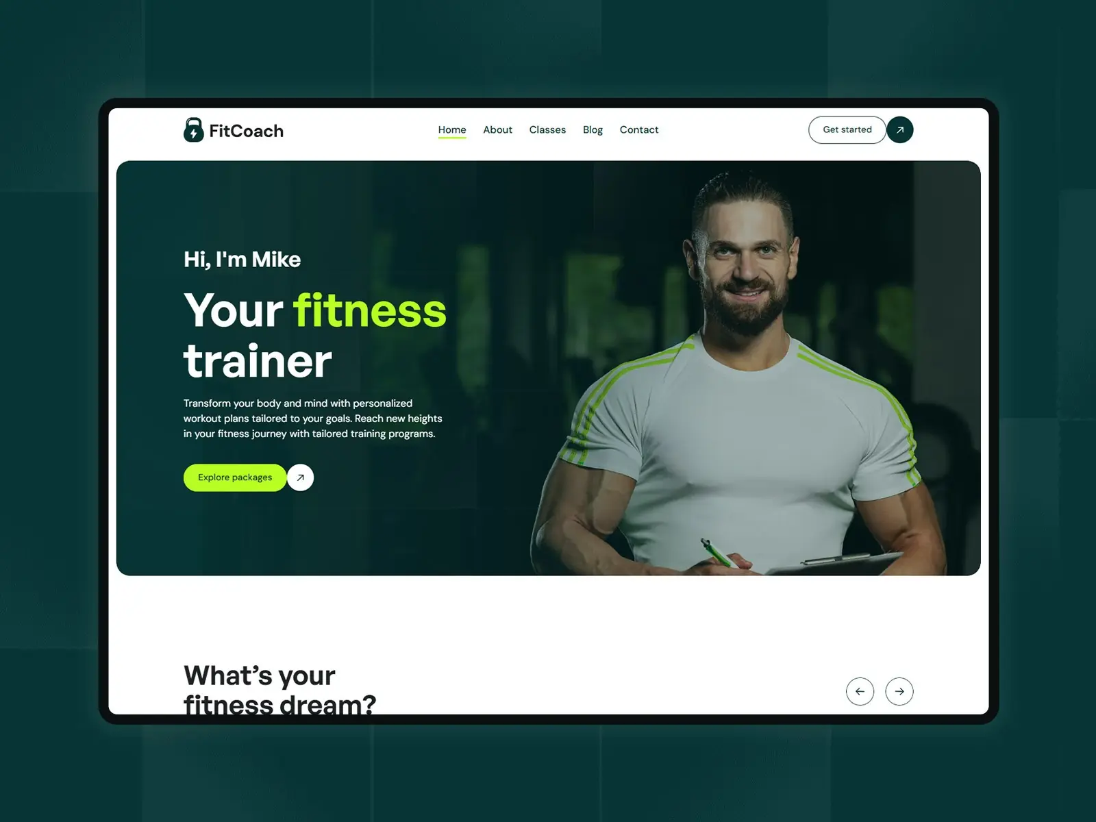 FitCoach — Personal Trainer and Fitness Coach — Salim from Webestica Framer Template