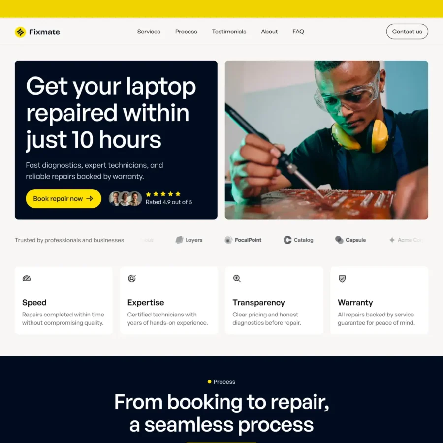 Fixmate — Free High-Converting Template — Shahrukh Qureshi Framer Template