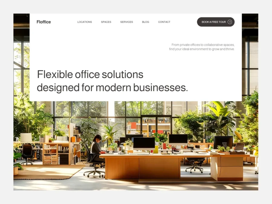 Floffice — Coworking & flex office template — Konrad Makowski Framer Template