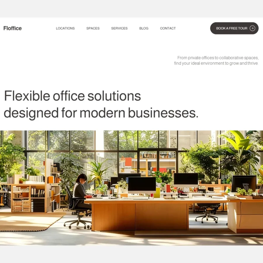 Floffice — Coworking & flex office template — Konrad Makowski Framer Template