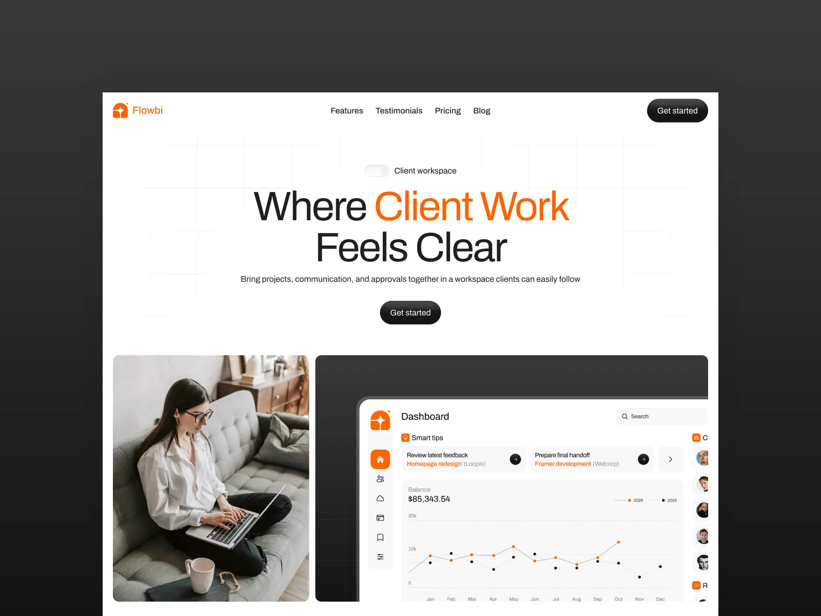 Flowbi — SaaS Landing Page Template — Artem Meshkov Framer Template