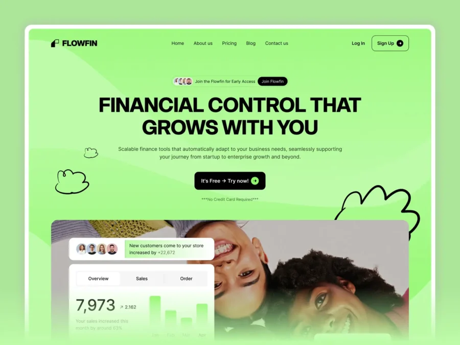 Flowfin — Modern SaaS & Startup Template — Themeflow Framer Template