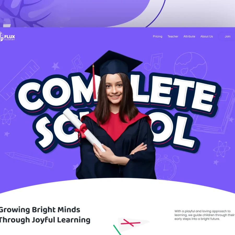Flux Academy — Modern School Website — Samero Framer Template
