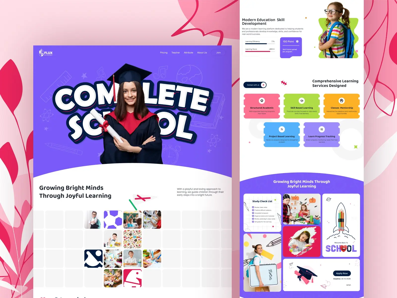 Flux Academy — Modern School Website
