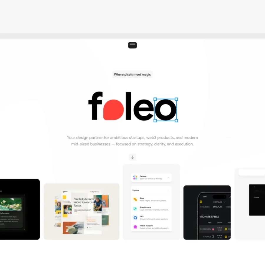 Foleo — Portfolio, Showcase work & ideas — Till Janek Framer Template