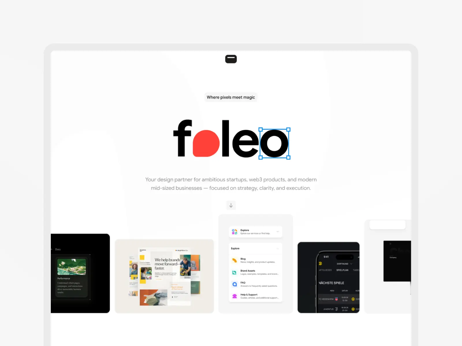 Foleo — Portfolio, Showcase work & ideas — Till Janek Framer Template