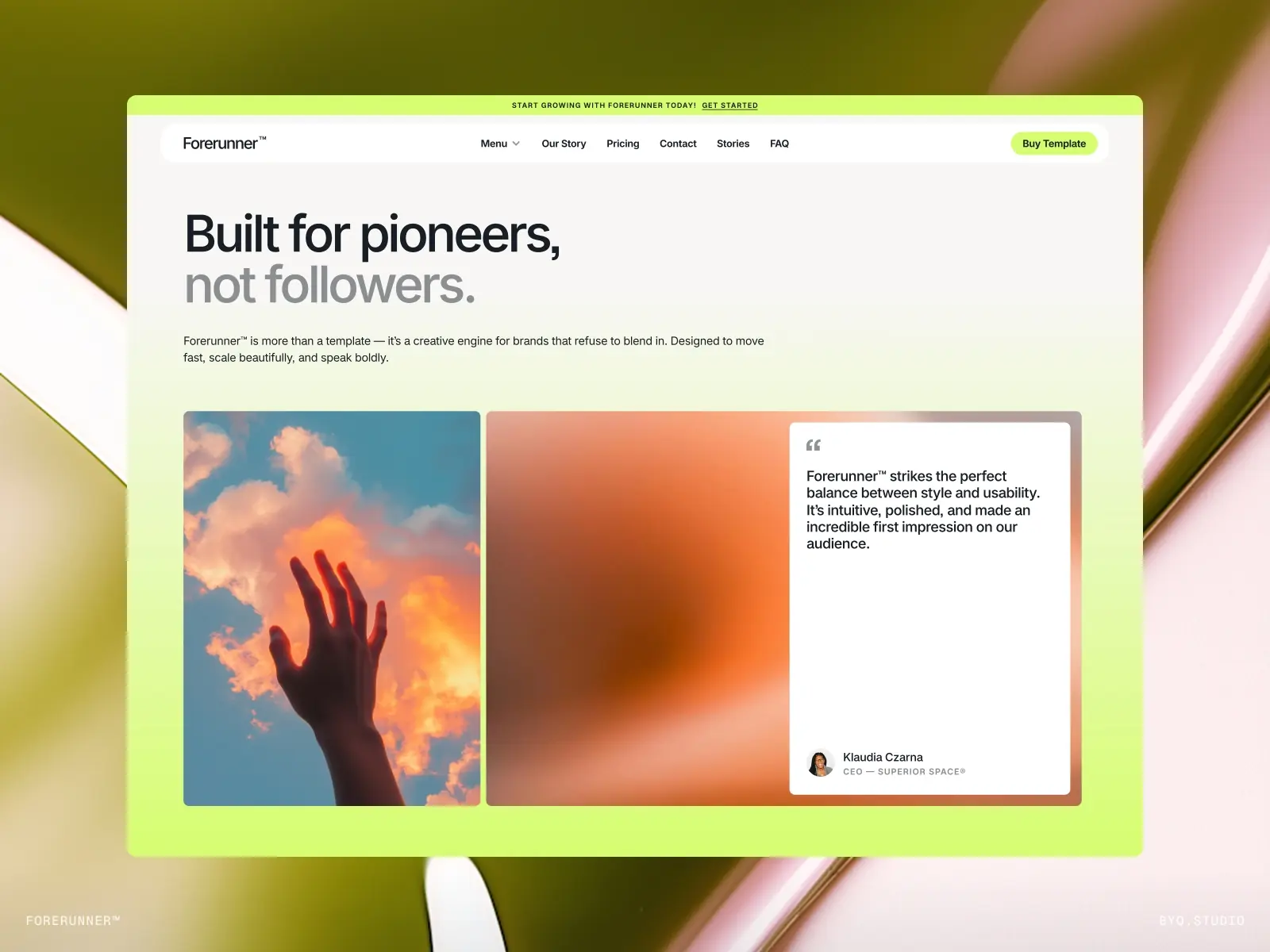 Forerunner™ — Bold, modular, made to move fast