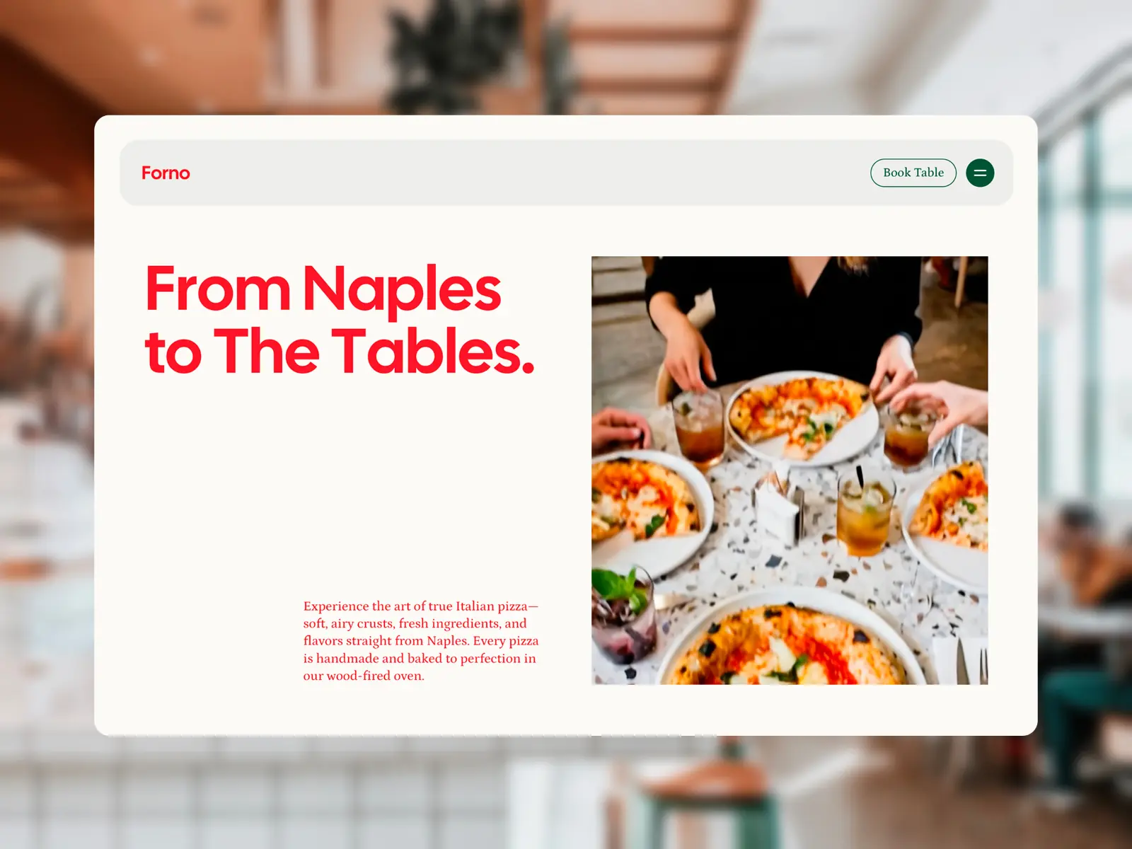 Forno — Best Restaurant Template — Lasse Dyrholm Framer Template