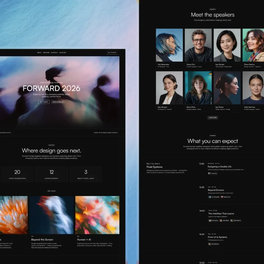 Forward — Conference & Event Template — Sebastian Framer Template