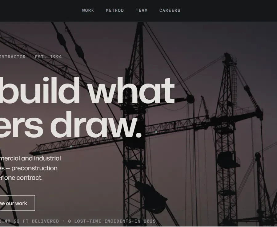 Northfield — Construction & Real Estate Template — Weblr Studio Framer Template