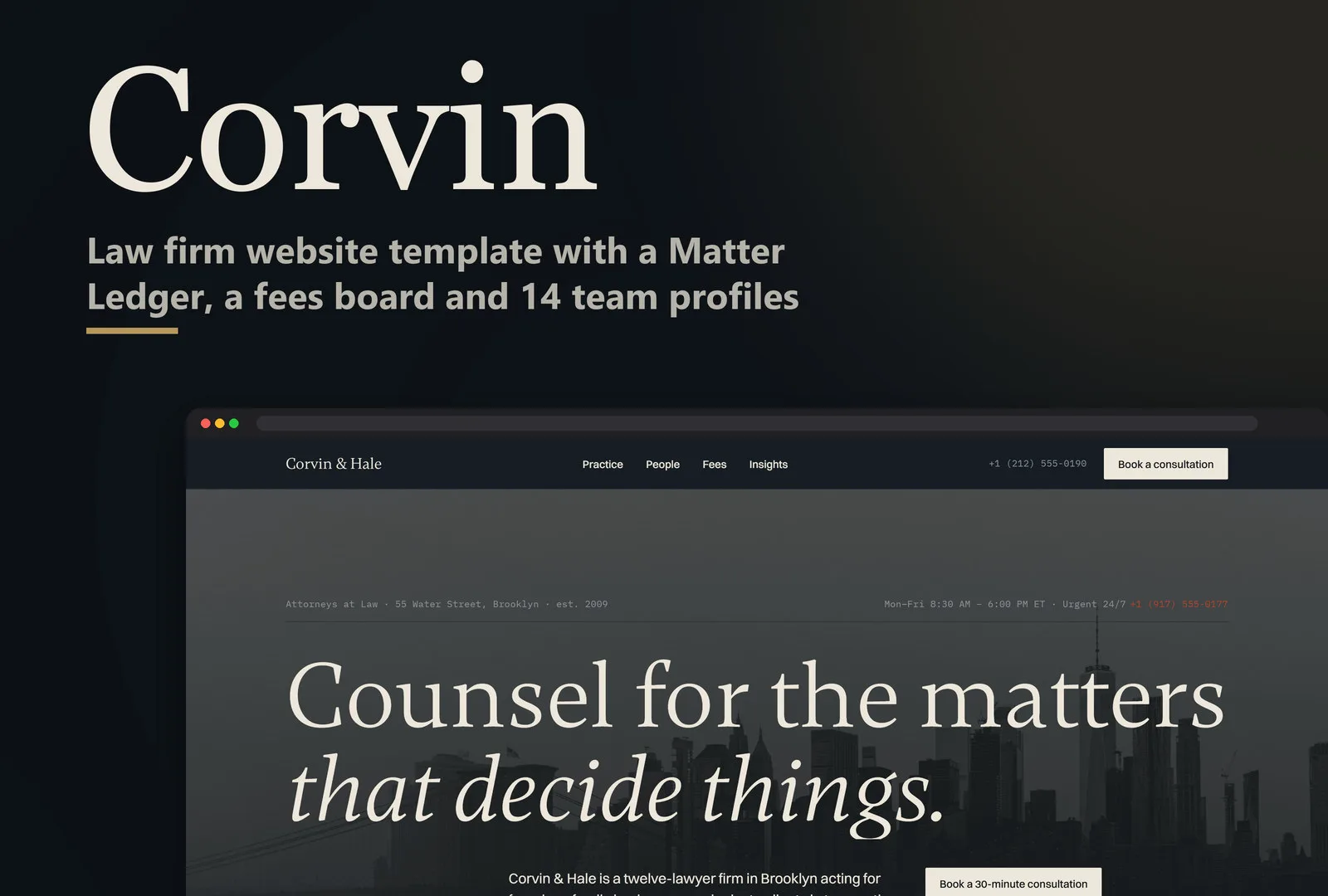 Corvin — Adam Kansky Framer Template