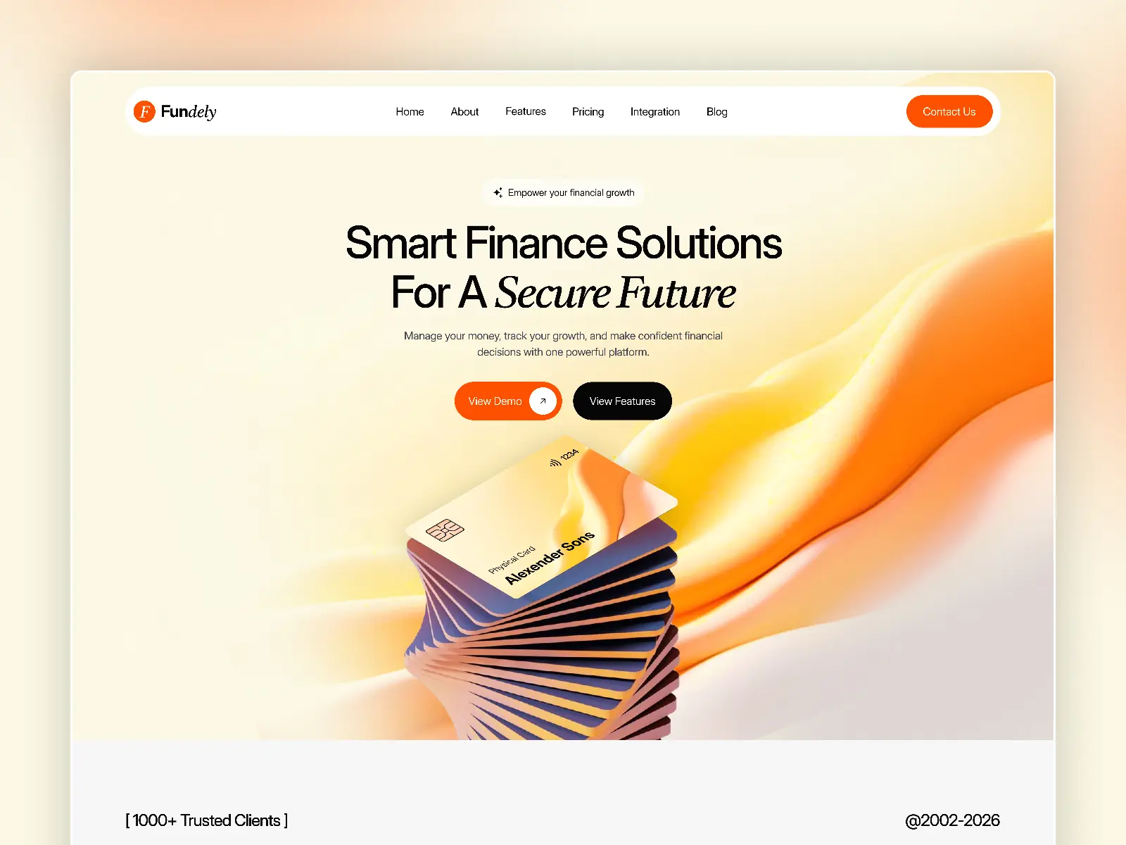 Fundely — Smart Financial Management, Growth — Oripio Framer Template