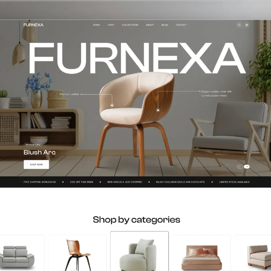 Furnexa — Luxury Furniture Store Template — Framerify Framer Template