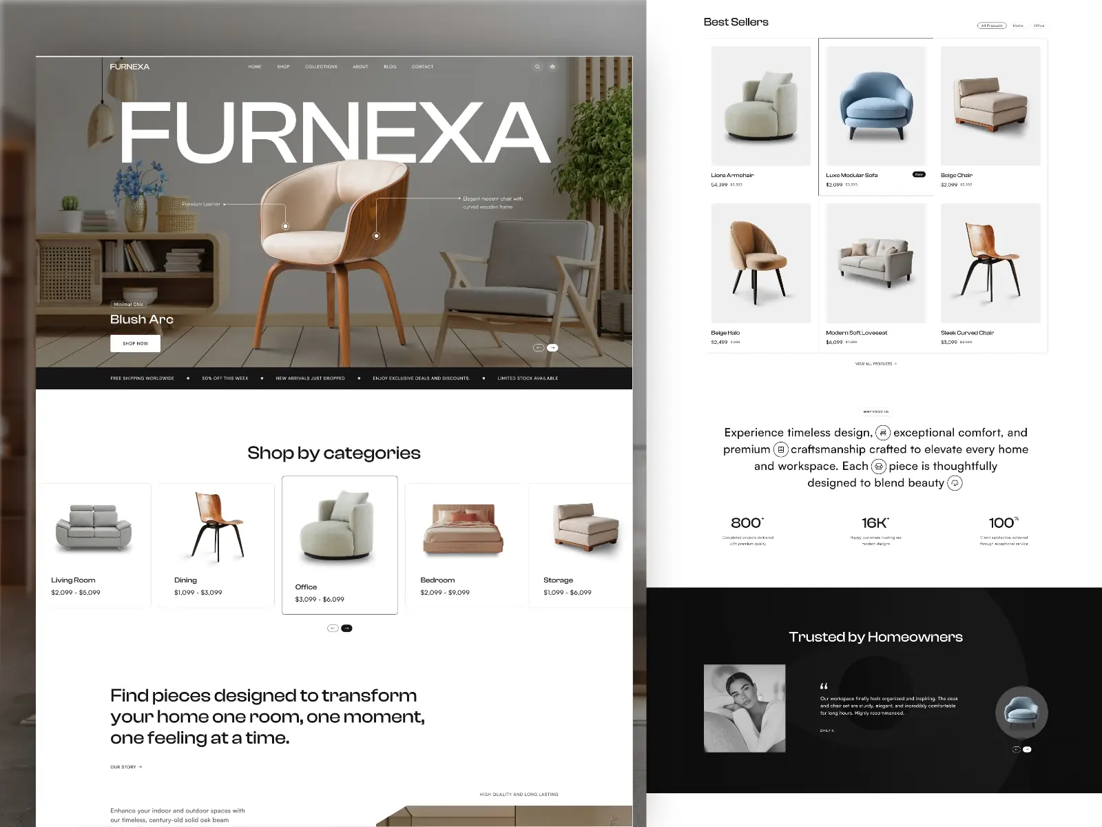Furnexa — Luxury Furniture Store Template