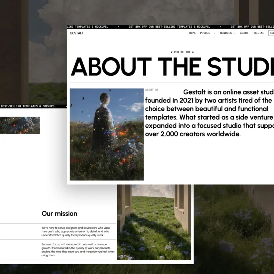 Gestalt — Premium E-Commerce Template — Huehaus Studio Framer Template