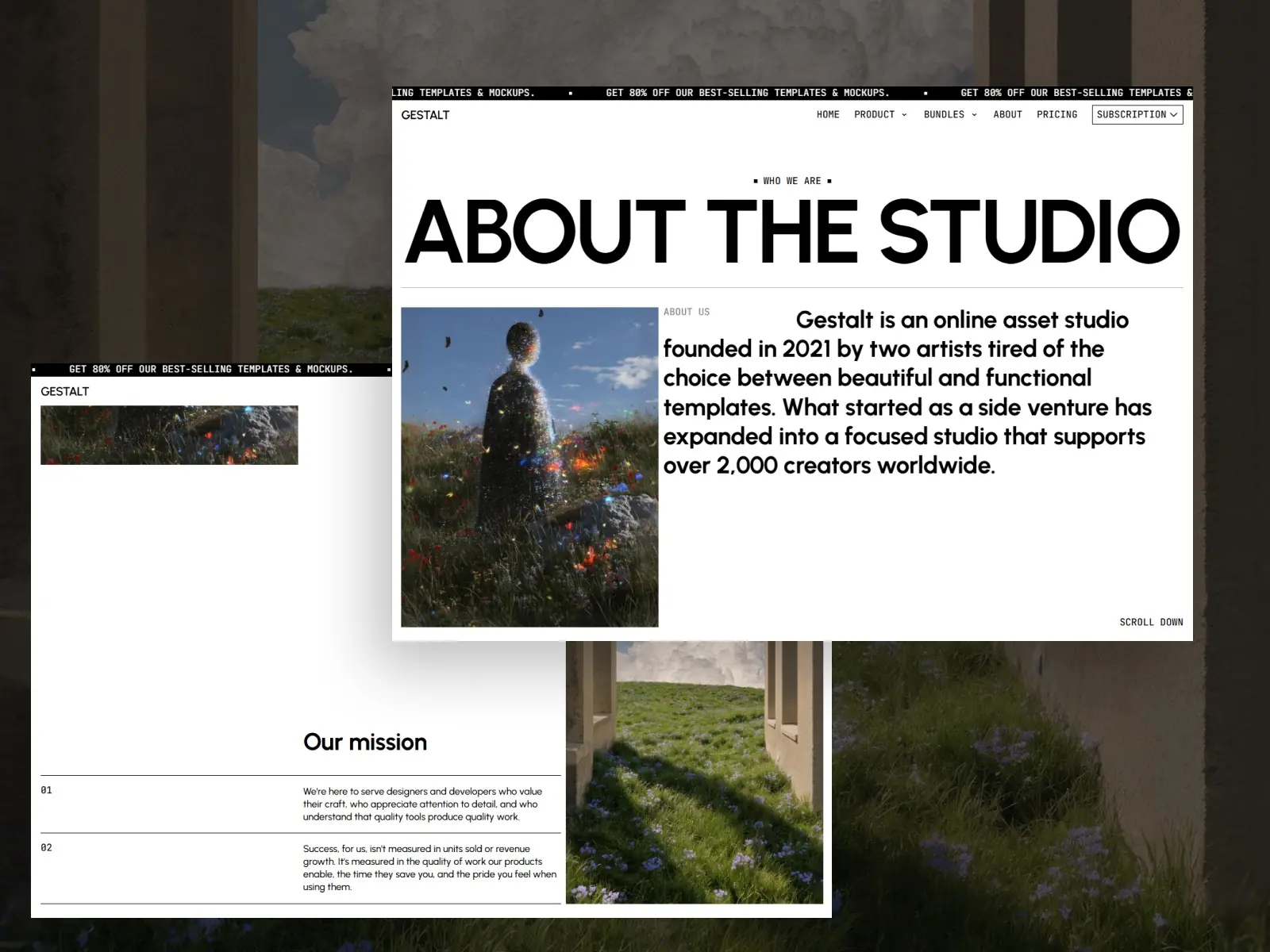 Gestalt — Premium E-Commerce Template — Huehaus Studio Framer Template