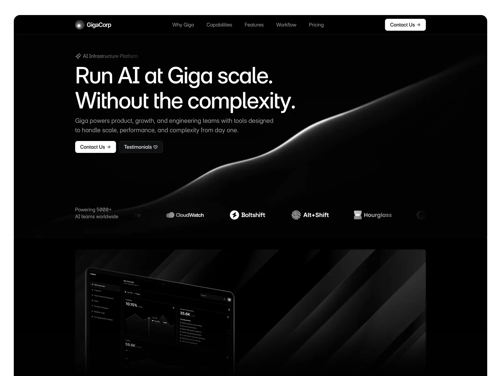 Giga — AI Landing Page Template — Shahrukh Qureshi Framer Template
