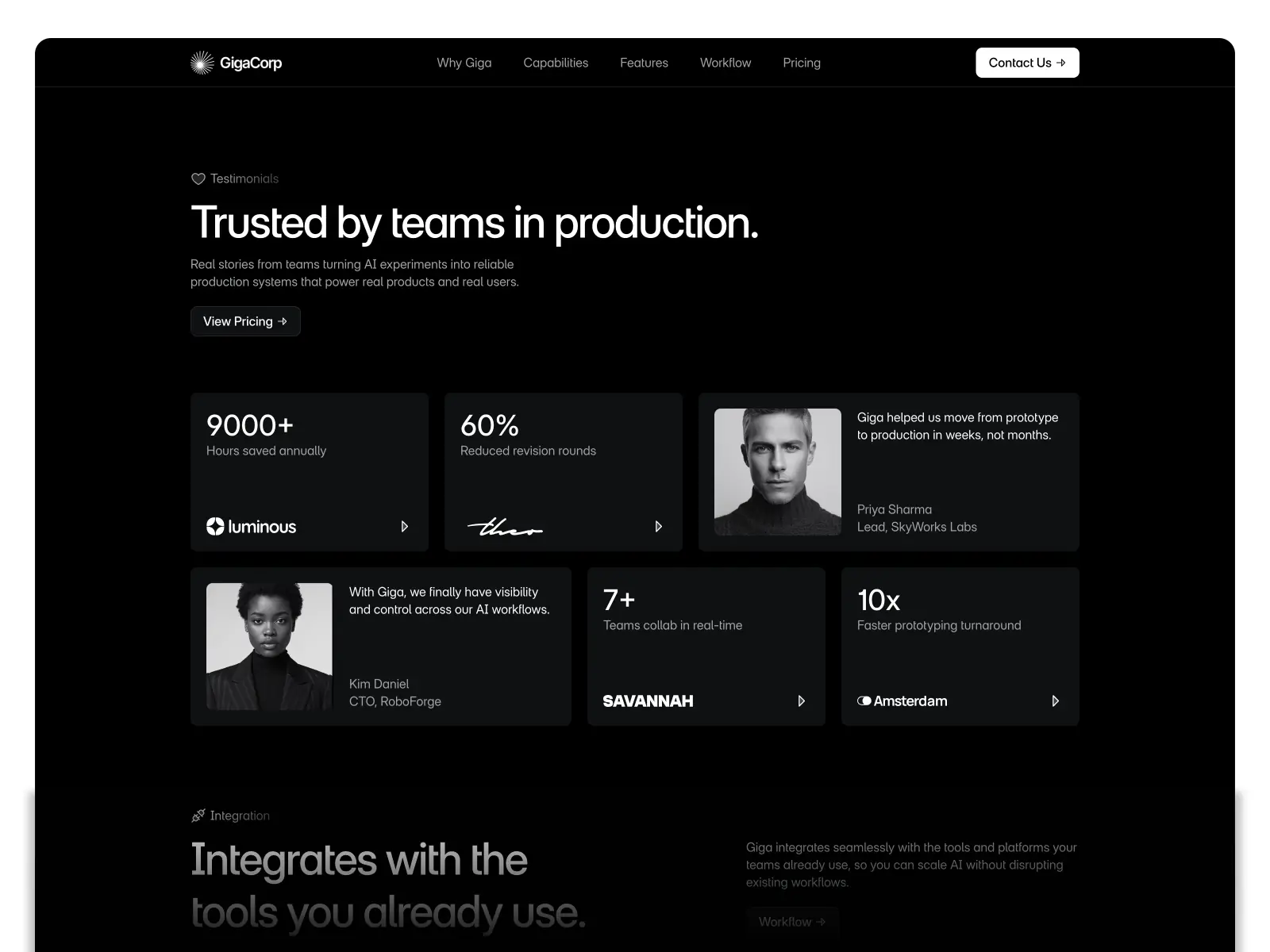 Giga — AI Landing Page Template