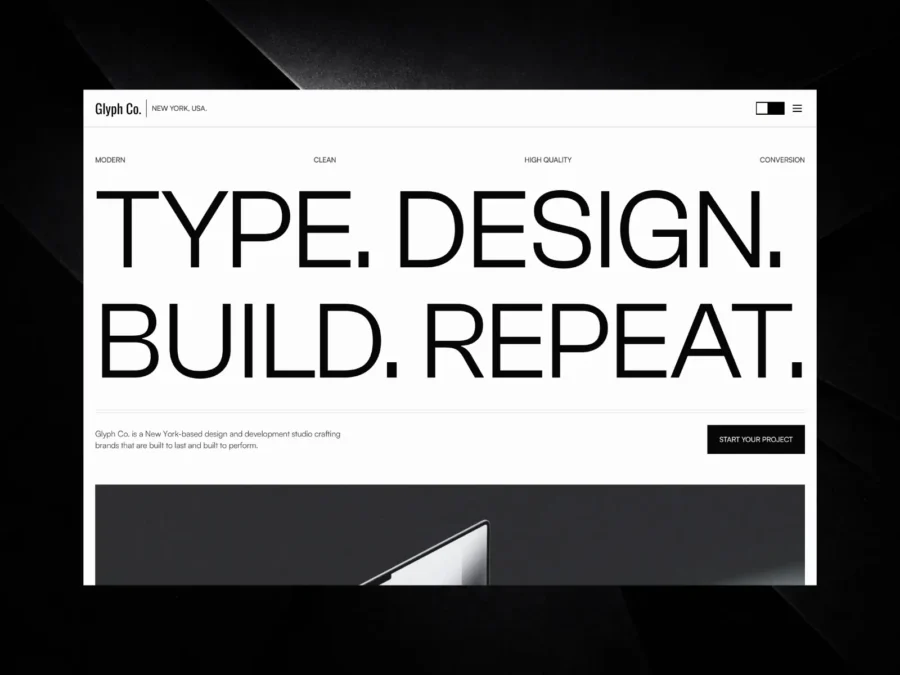 Glyph Co. — Studio & Agency Portfolio Template — Blessing Adewale Framer Template