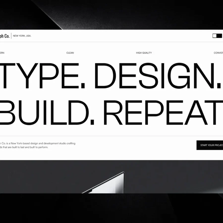Glyph Co. — Studio & Agency Portfolio Template — Blessing Adewale Framer Template