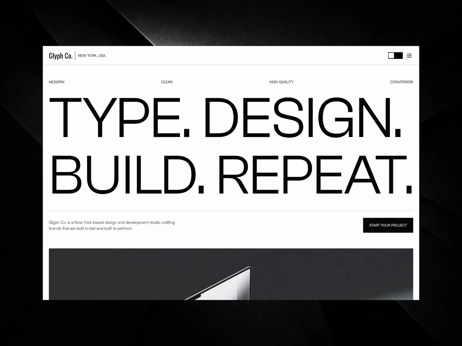 Glyph Co. — Studio & Agency Portfolio Template — Blessing Adewale Framer Template