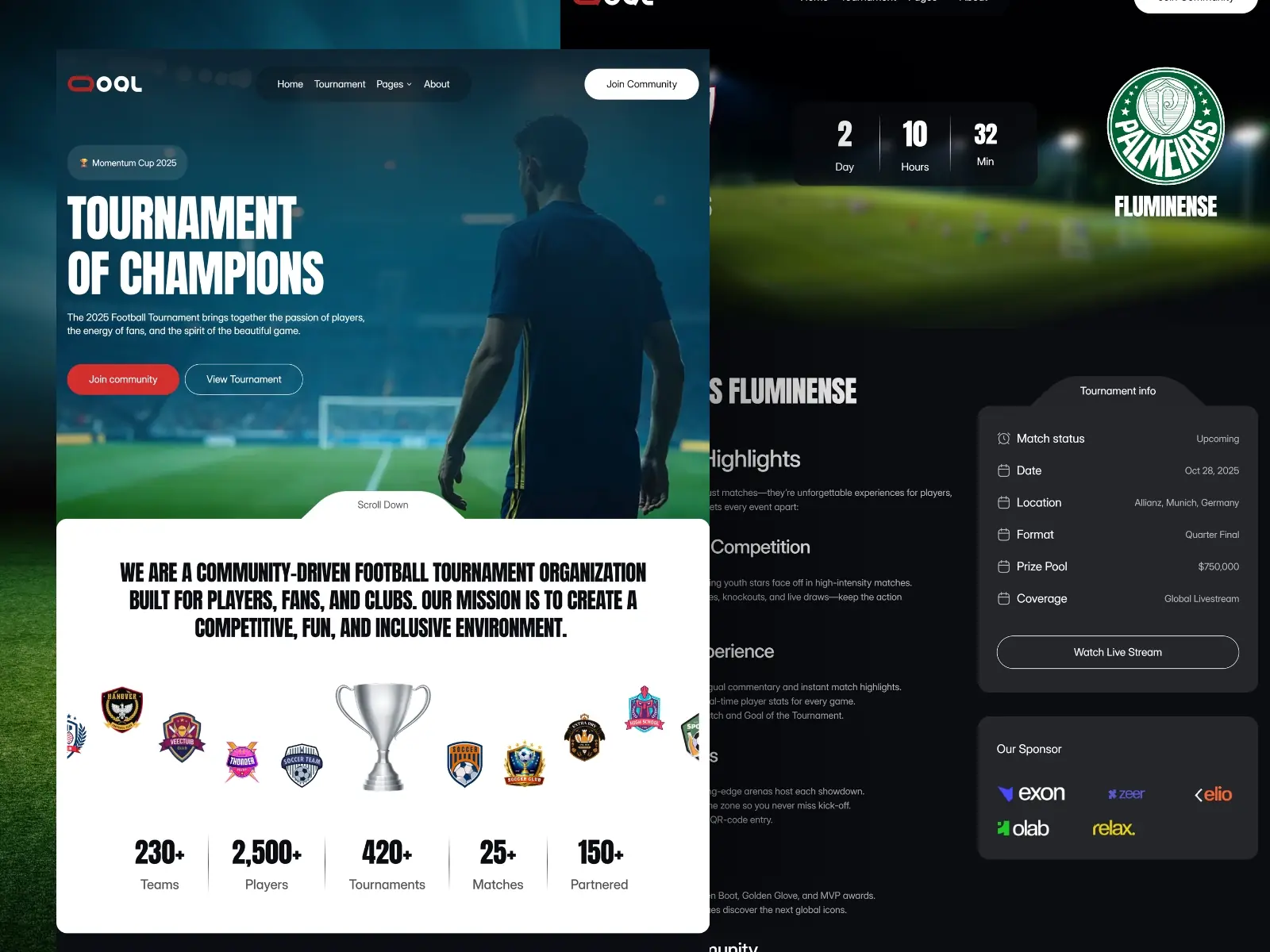 Goal — Sports Live Streaming Template