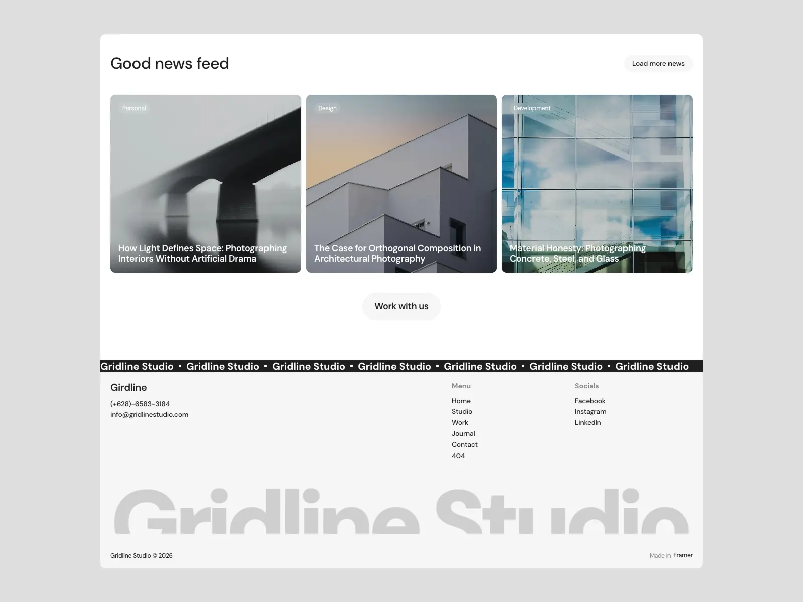 Gr!dline — Photography website