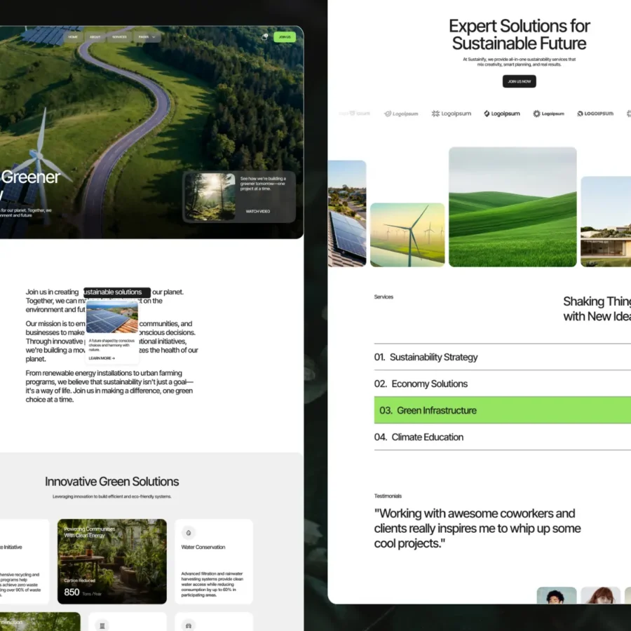 Greencore — Sustainability & Agriculture — Waida Studio Framer Template
