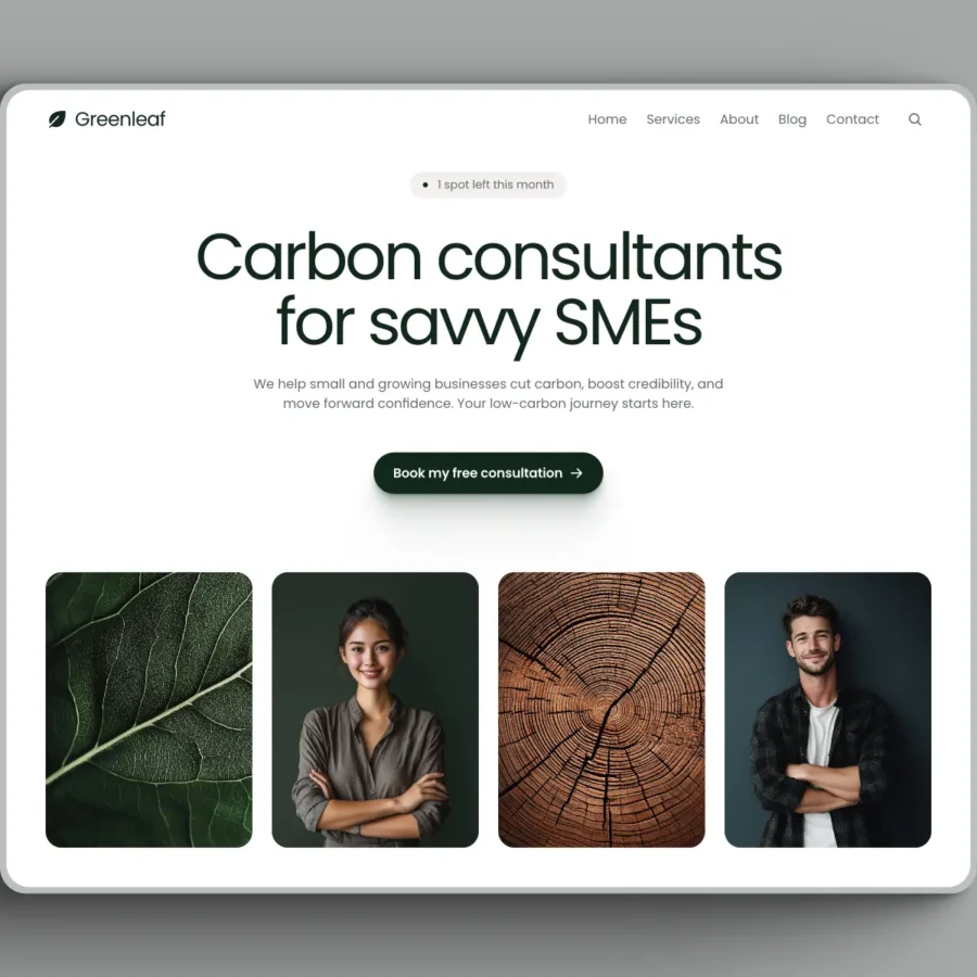 Greenleaf — Clean consultancy template — James Hicks Framer Template