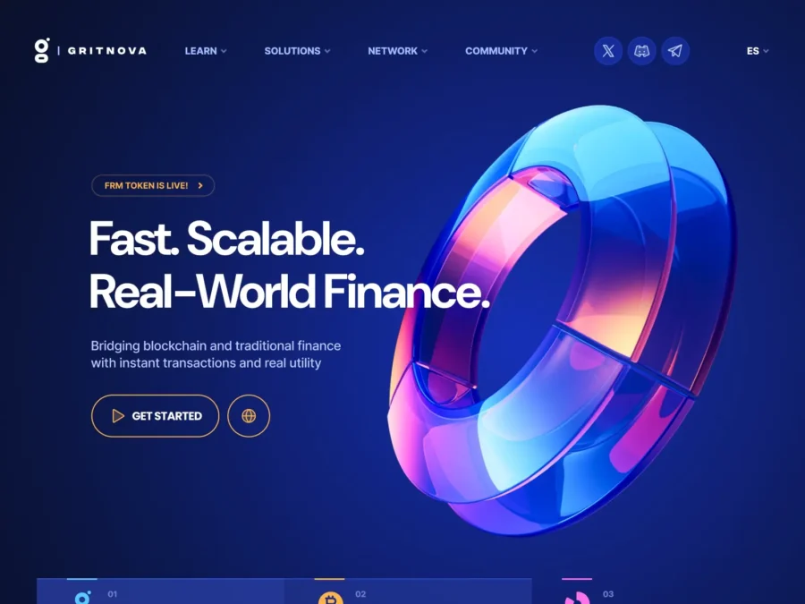 Gritnova — Ultimate Web3 Template — Creative Mints Framer Template