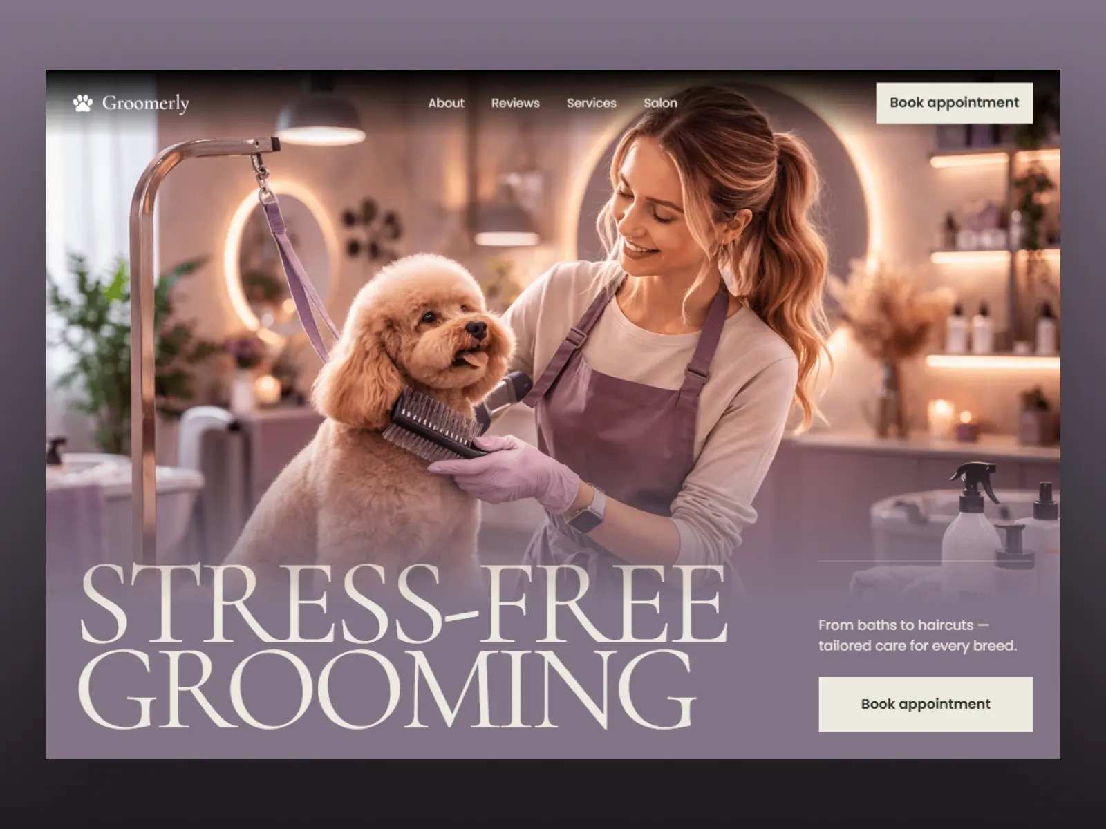 Groomerly — Pet Grooming & Pet Care Template — Nikita Shabunko Framer Template