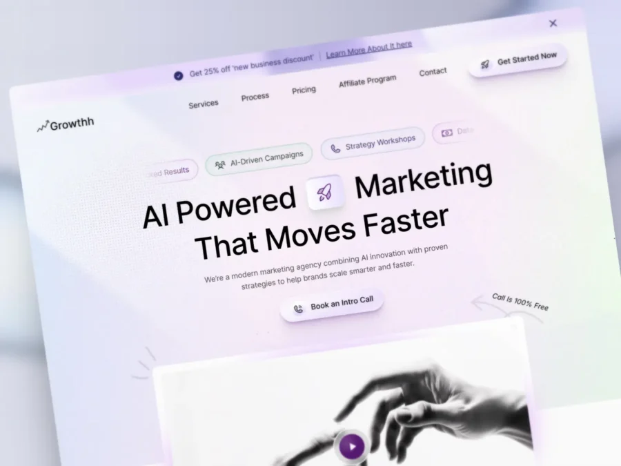 Growthh — High Converting Marketing Template — eaze design Framer Template