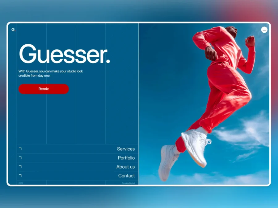 Guesser — Agency portfolio template — Vasily Feofanov Framer Template