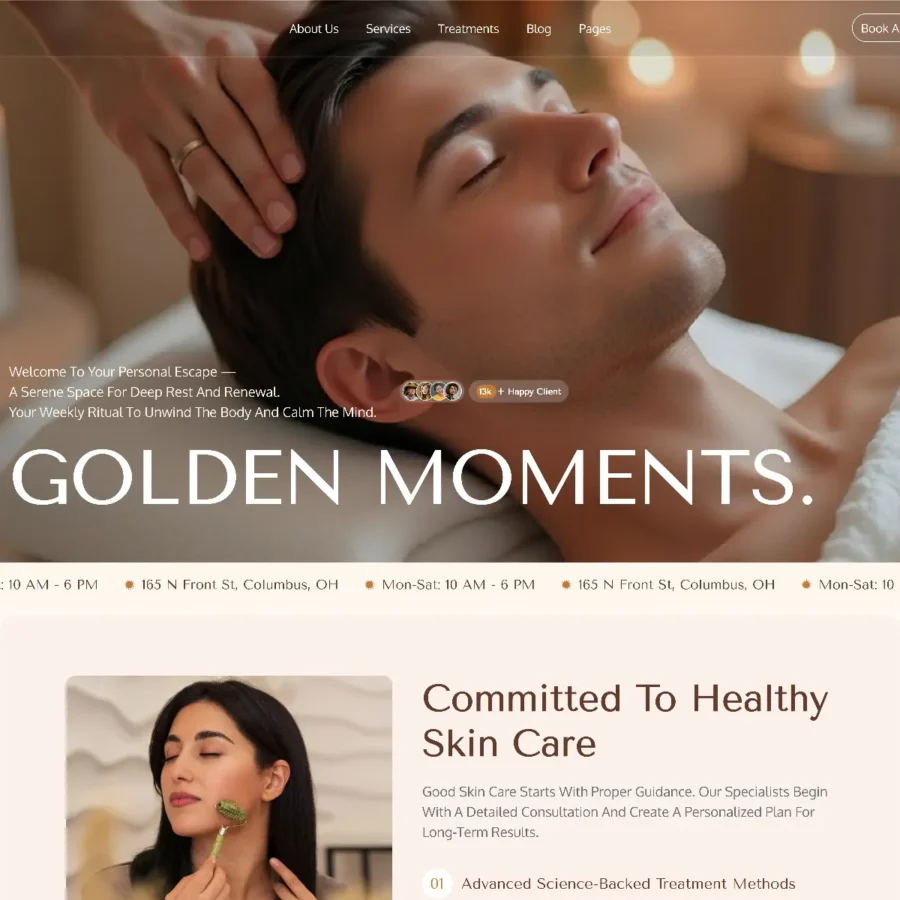 Holyspa — Skincare & Body Massage Template — Framerbucket Framer Template
