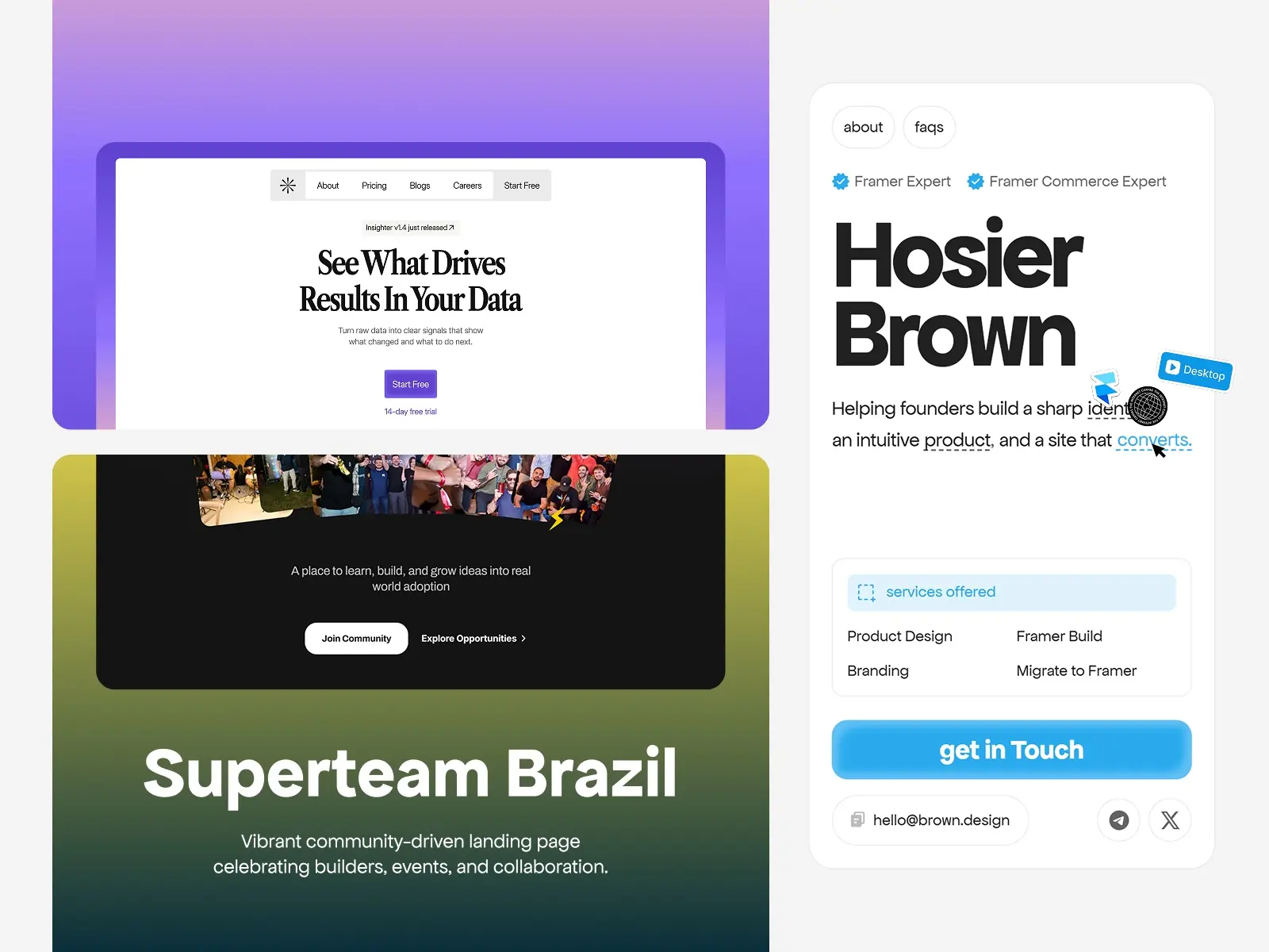 Hosier — Free Premium Minimal Portfolio