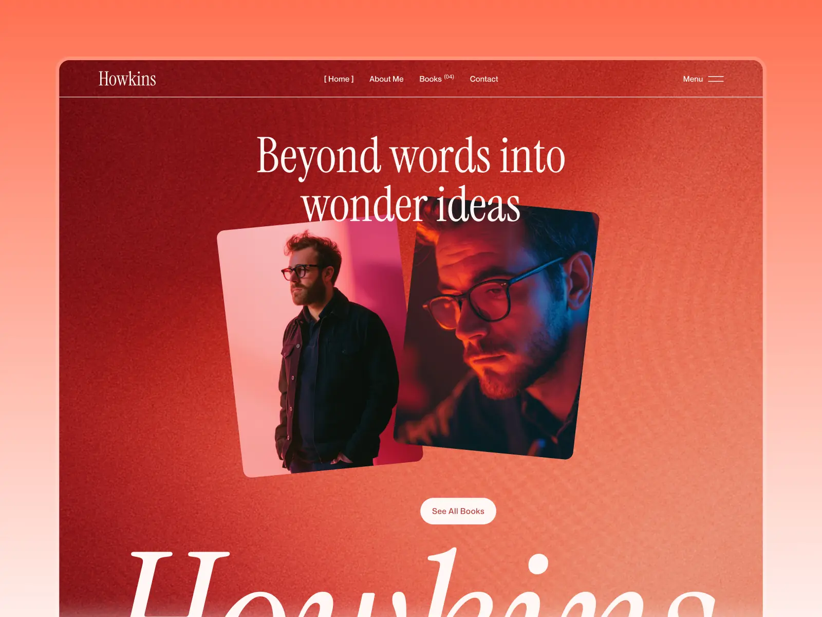 Howkins — Book Author Template — Flowfye Agency Framer Template