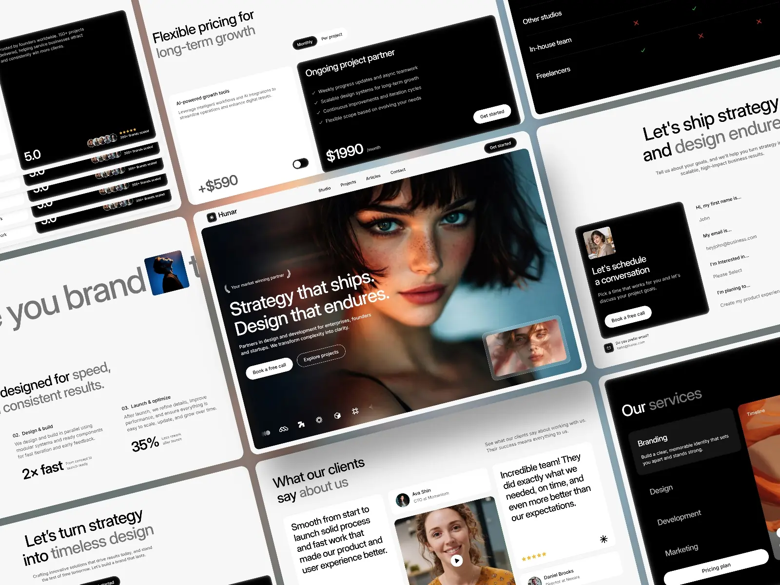 Hunar — Studio & Agency Portfolio Template