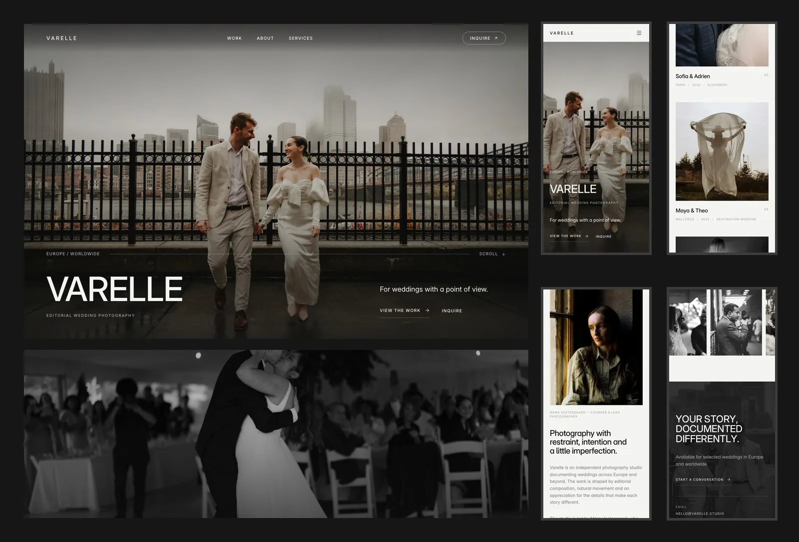 Wedding Photographer (free) — proto ix Framer Template