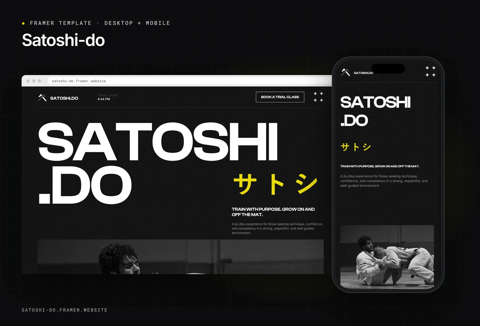 Satoshi-do — Framer Template for Martial Arts Academies — Framer Template