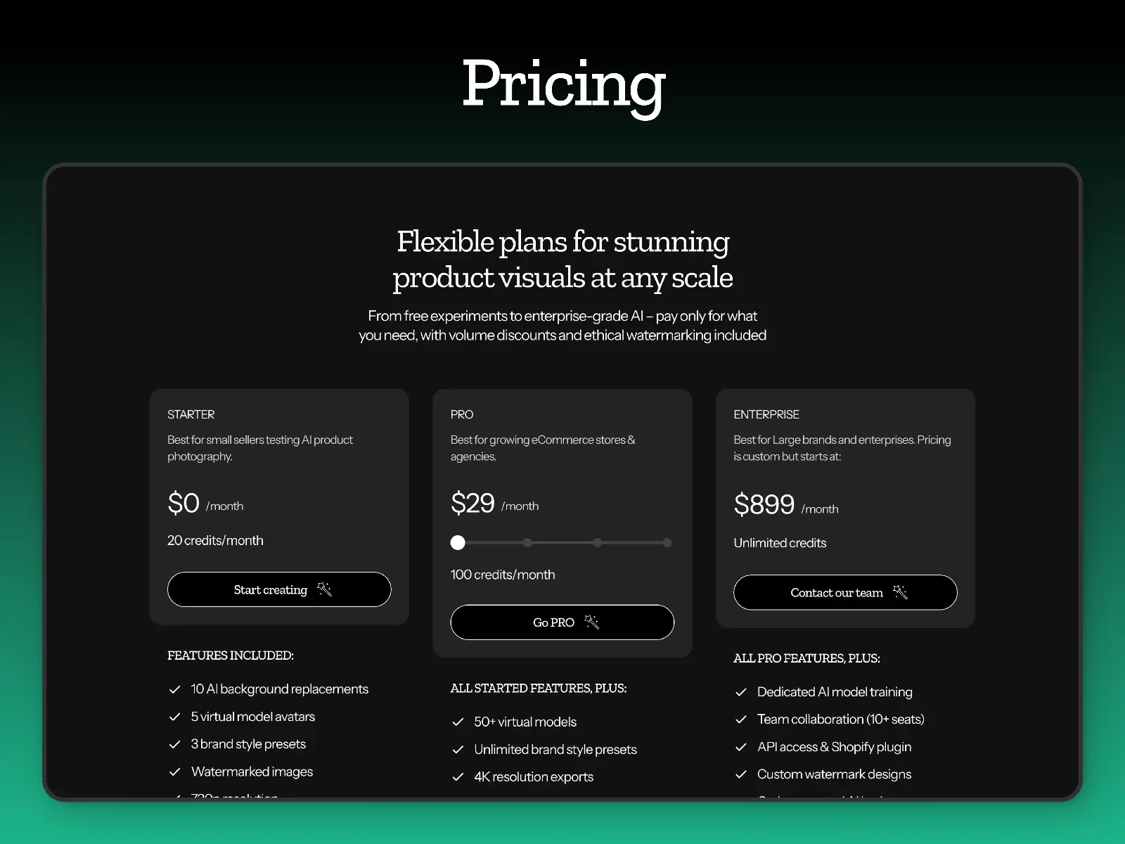 Imaginate — Template for AI image gen products