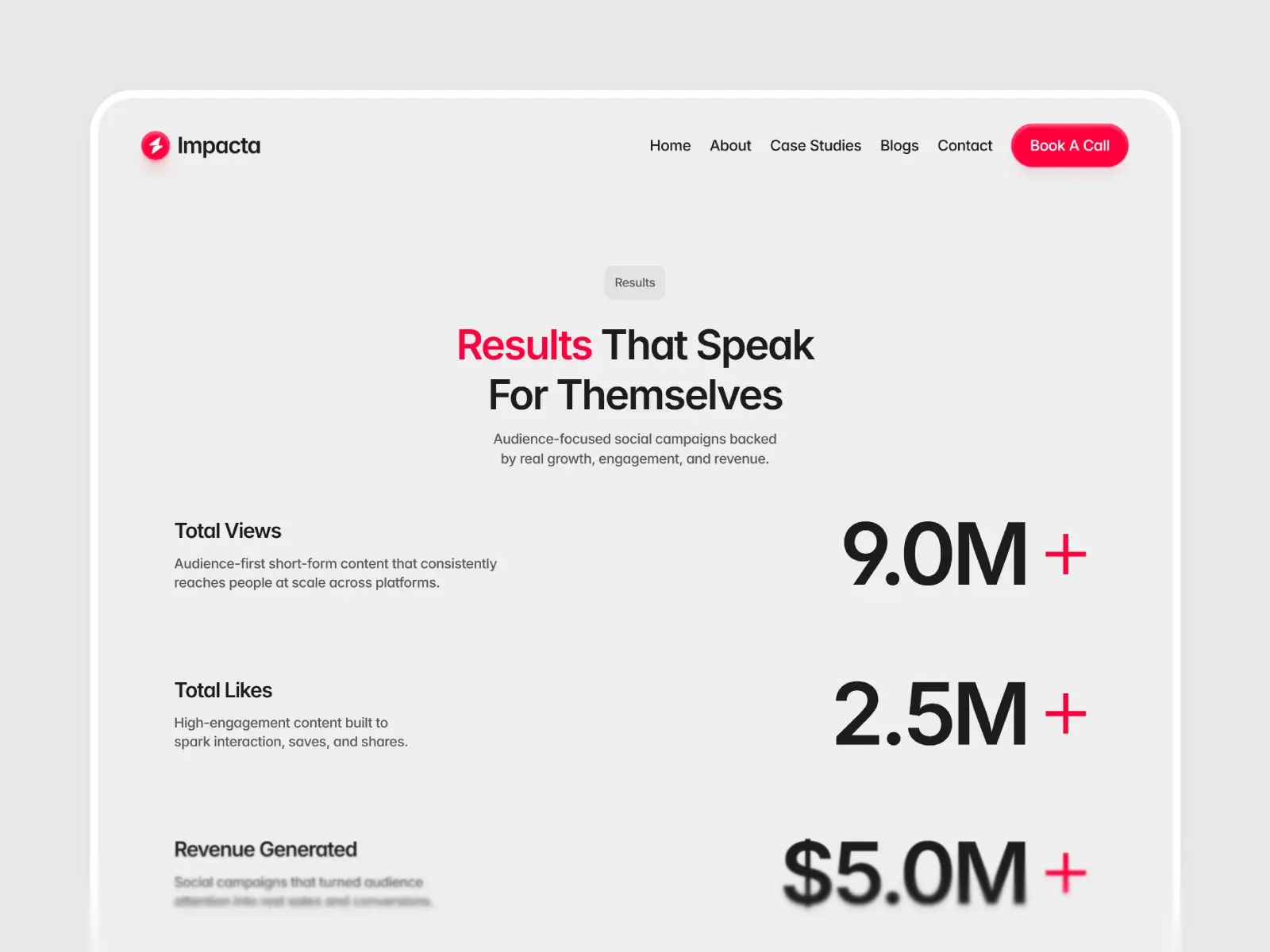 Impacta — Social Media Agency Template