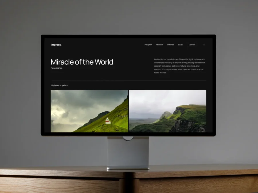 Impress — Framer Template for Photographers — FrameBakers Framer Template