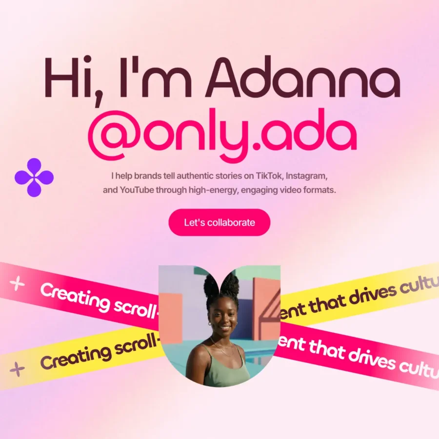 Influensa — Content Creator Portfolio — Umeh Chinonso Vincent Framer Template