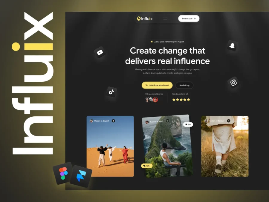 Influix — Short-Form Video Framer Template — Template Munk Framer Template