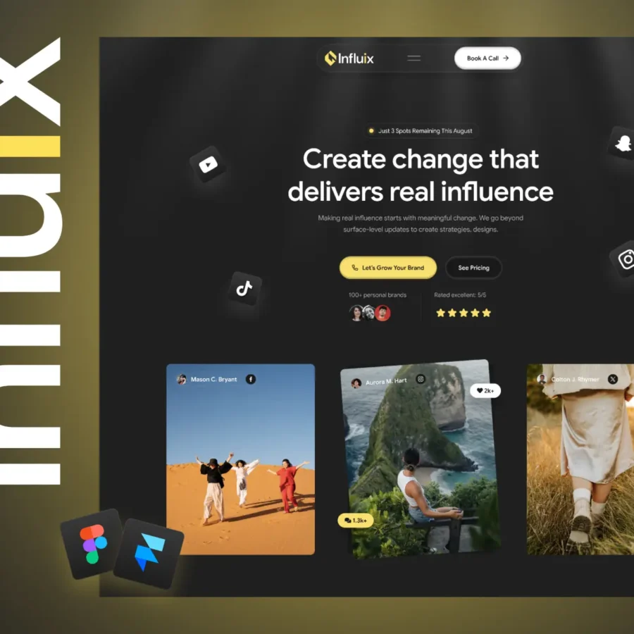 Influix — Short-Form Video Framer Template — Template Munk Framer Template