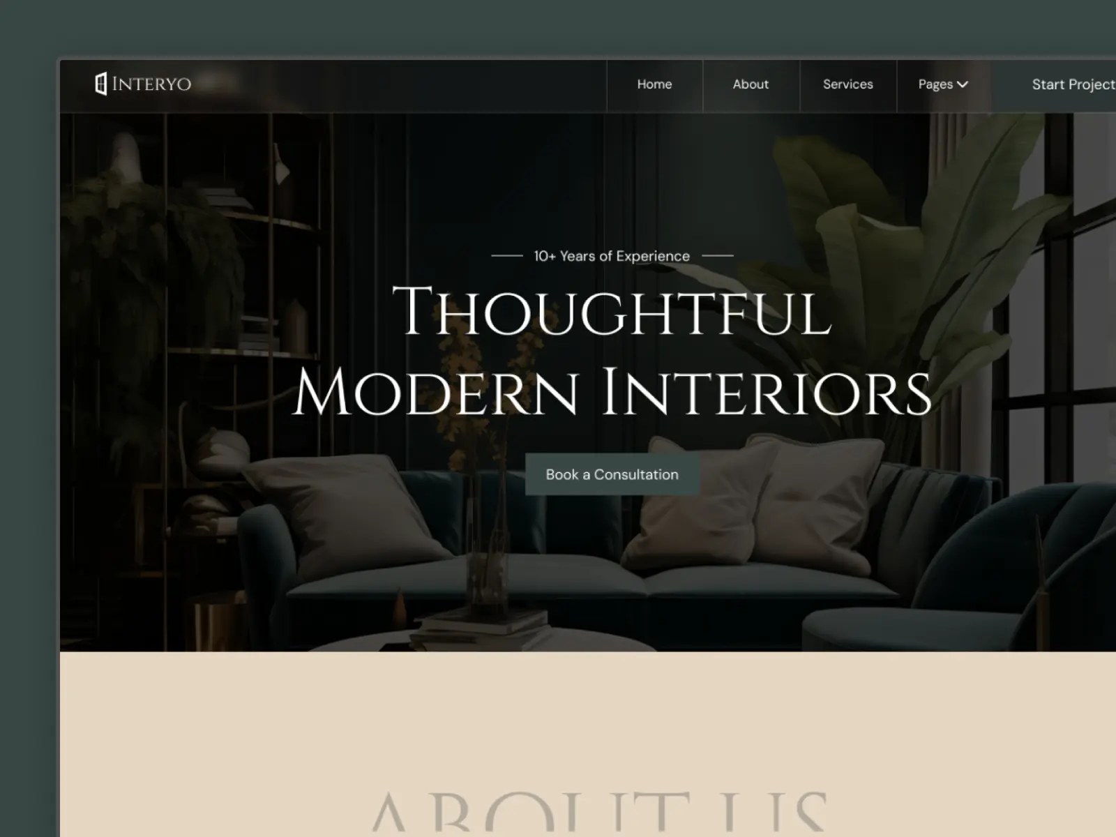 Interyo — Interior Design Framer Template — FramerDevs Framer Template