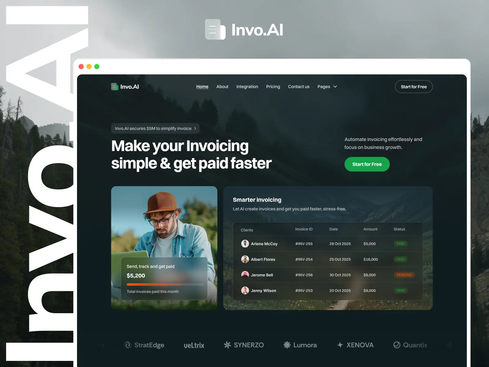 Invo — AI Invoice Generator Template — Ui Mile Framer Template