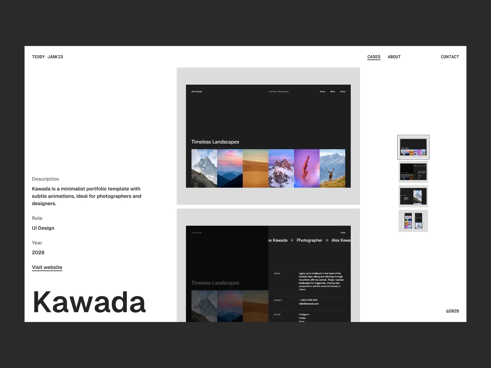 Jankis — Minimalist Portfolio Template
